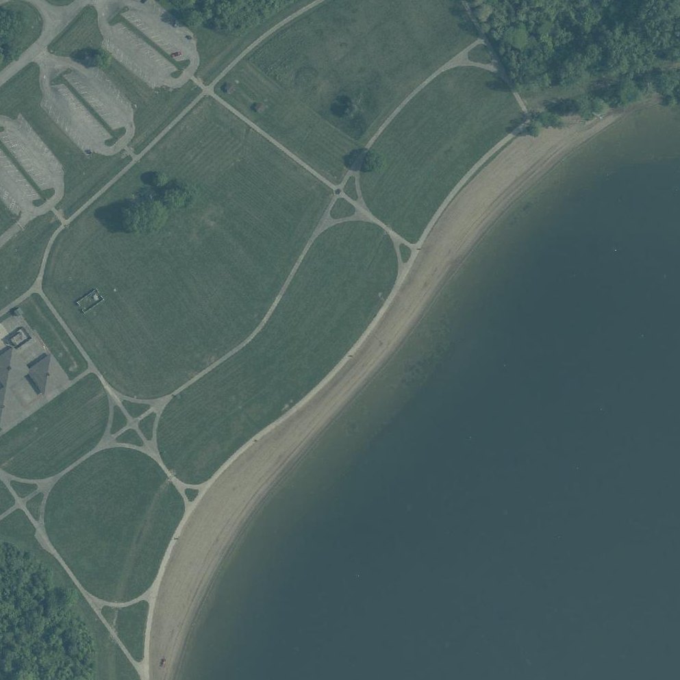 Aerial map of Caesar Creek State Park Beach
