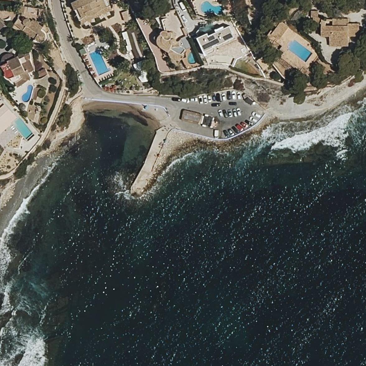 Aerial map of Cala Advocat