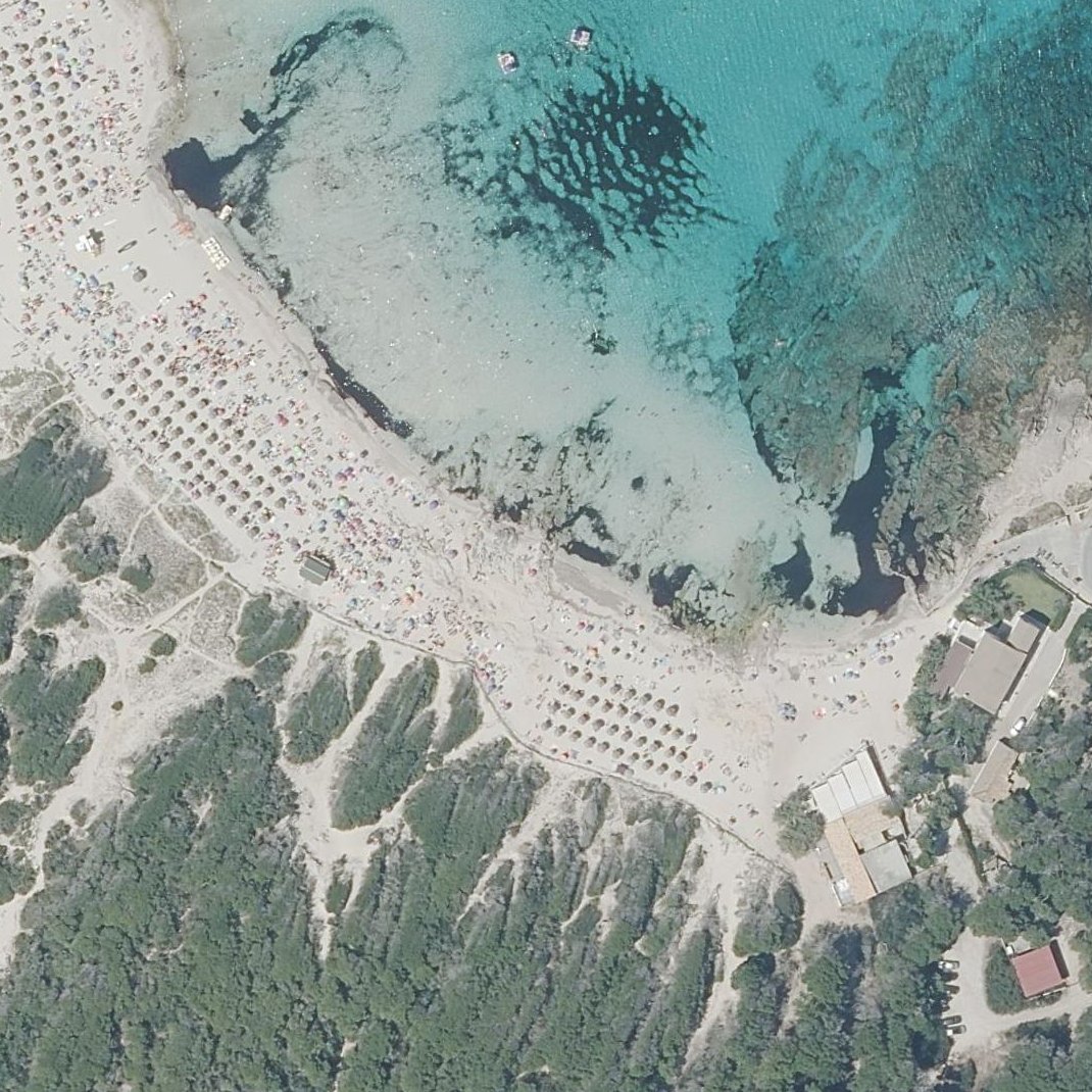 Aerial map of Cala Agulla