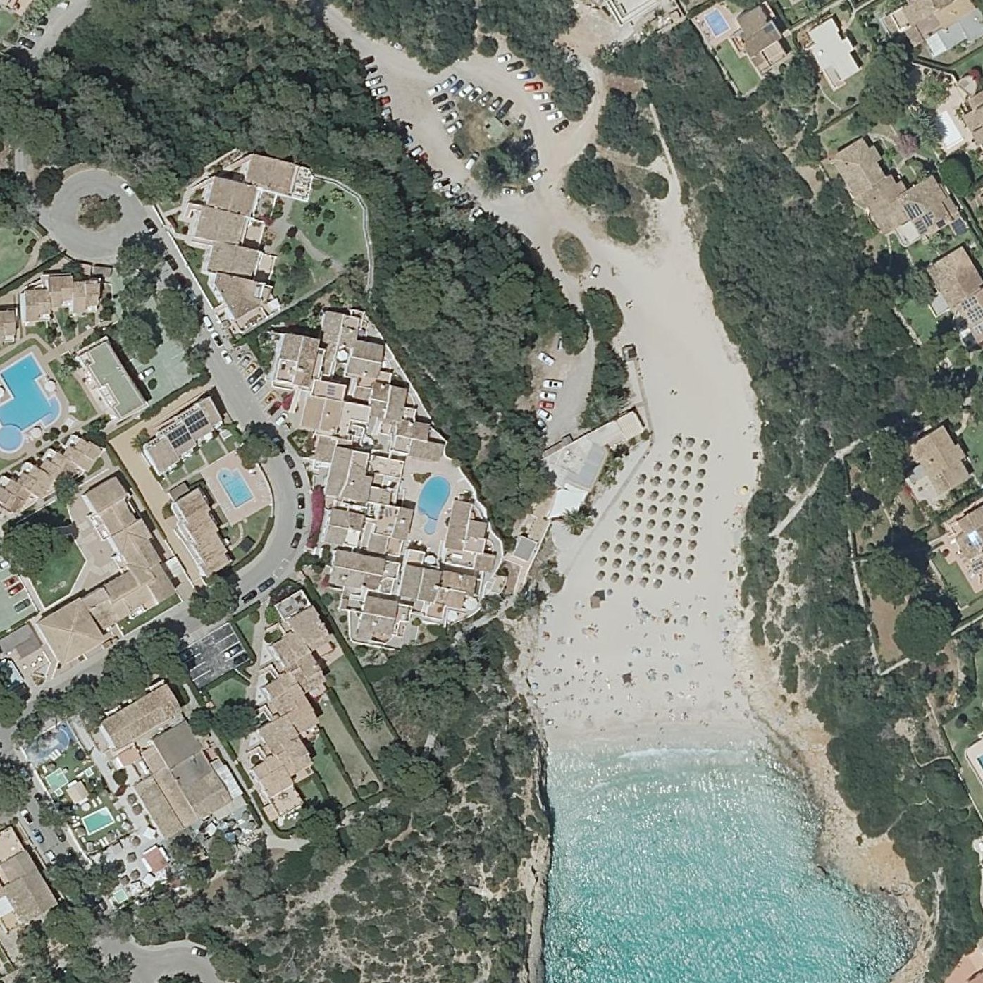 Aerial map of Cala Anguila