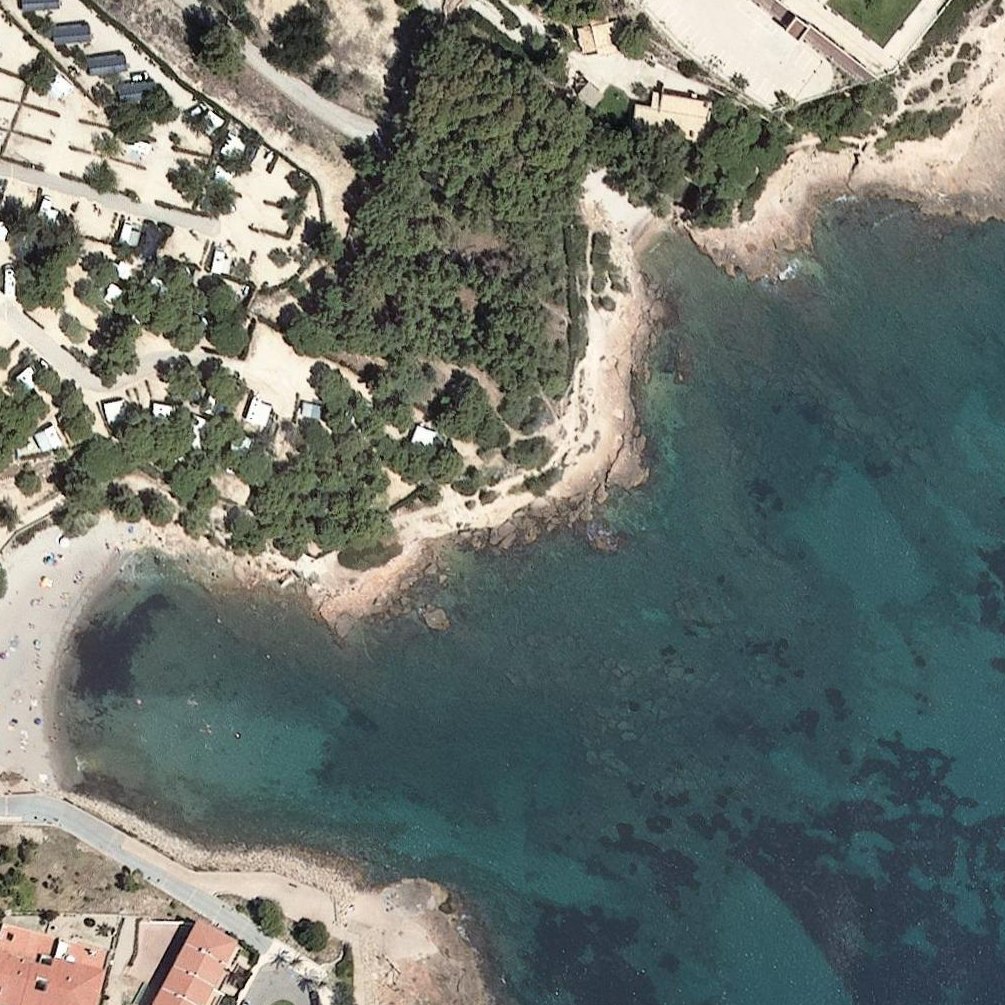 Aerial map of Cala Arandes