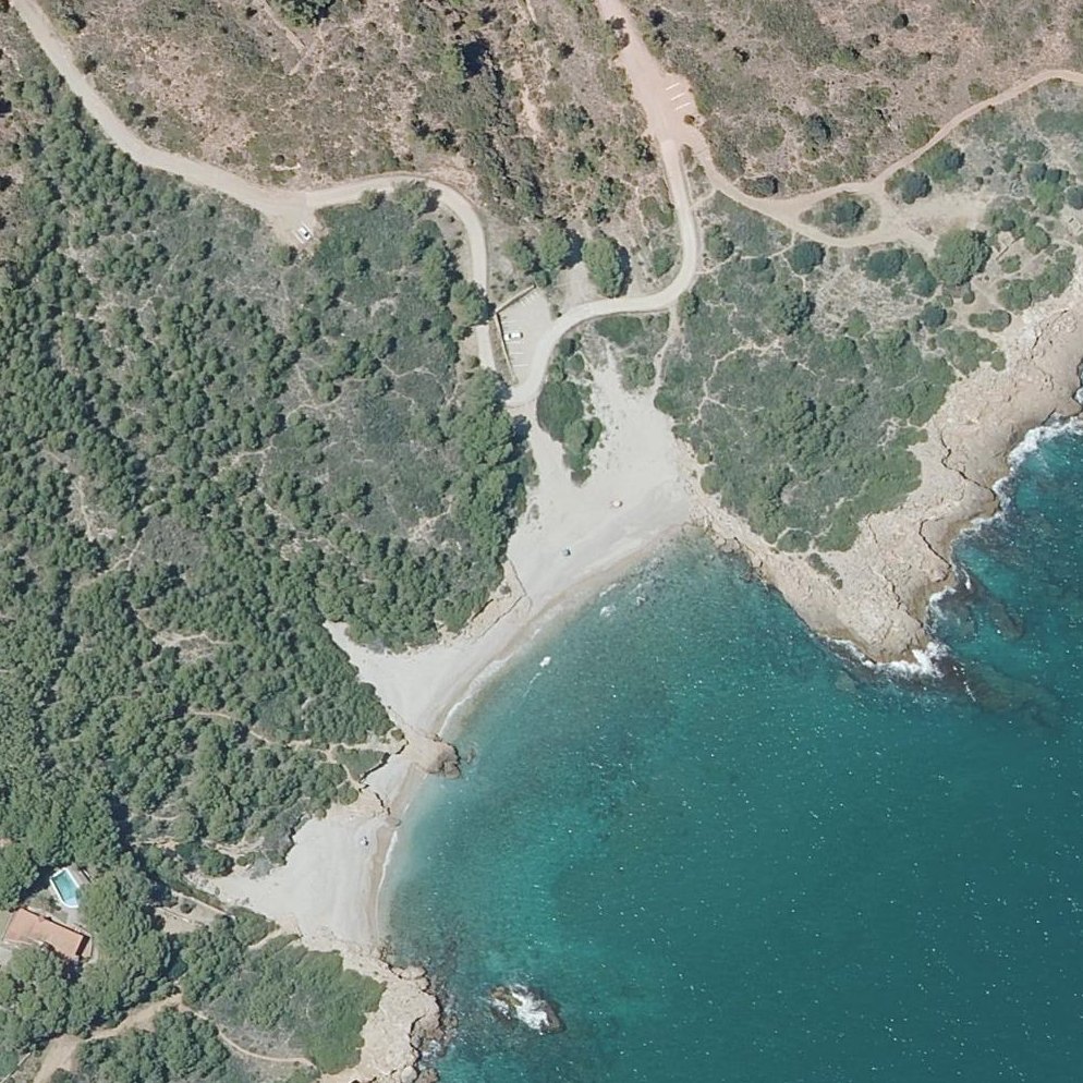 Aerial map of Cala Argilaga