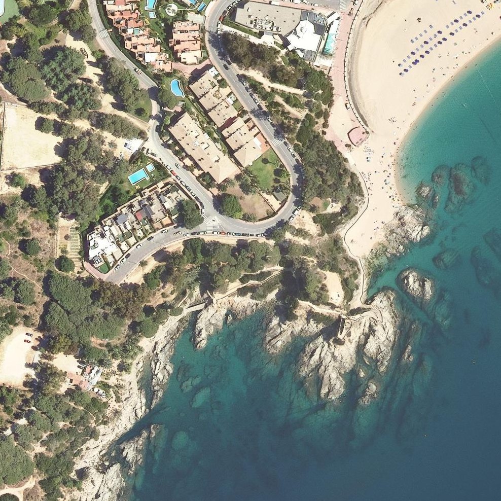 Aerial map of Cala Banys