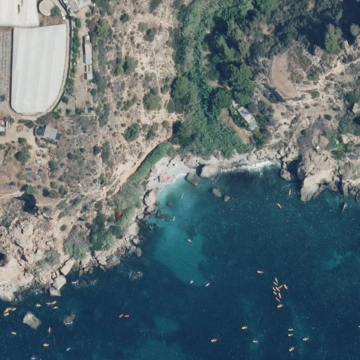 Aerial map of Cala Barranco de Maro