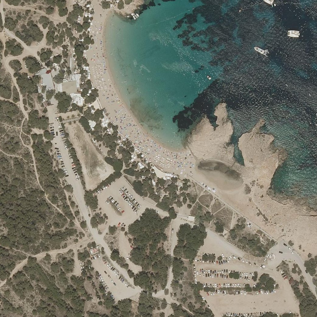 Aerial map of Cala Bassa Beach