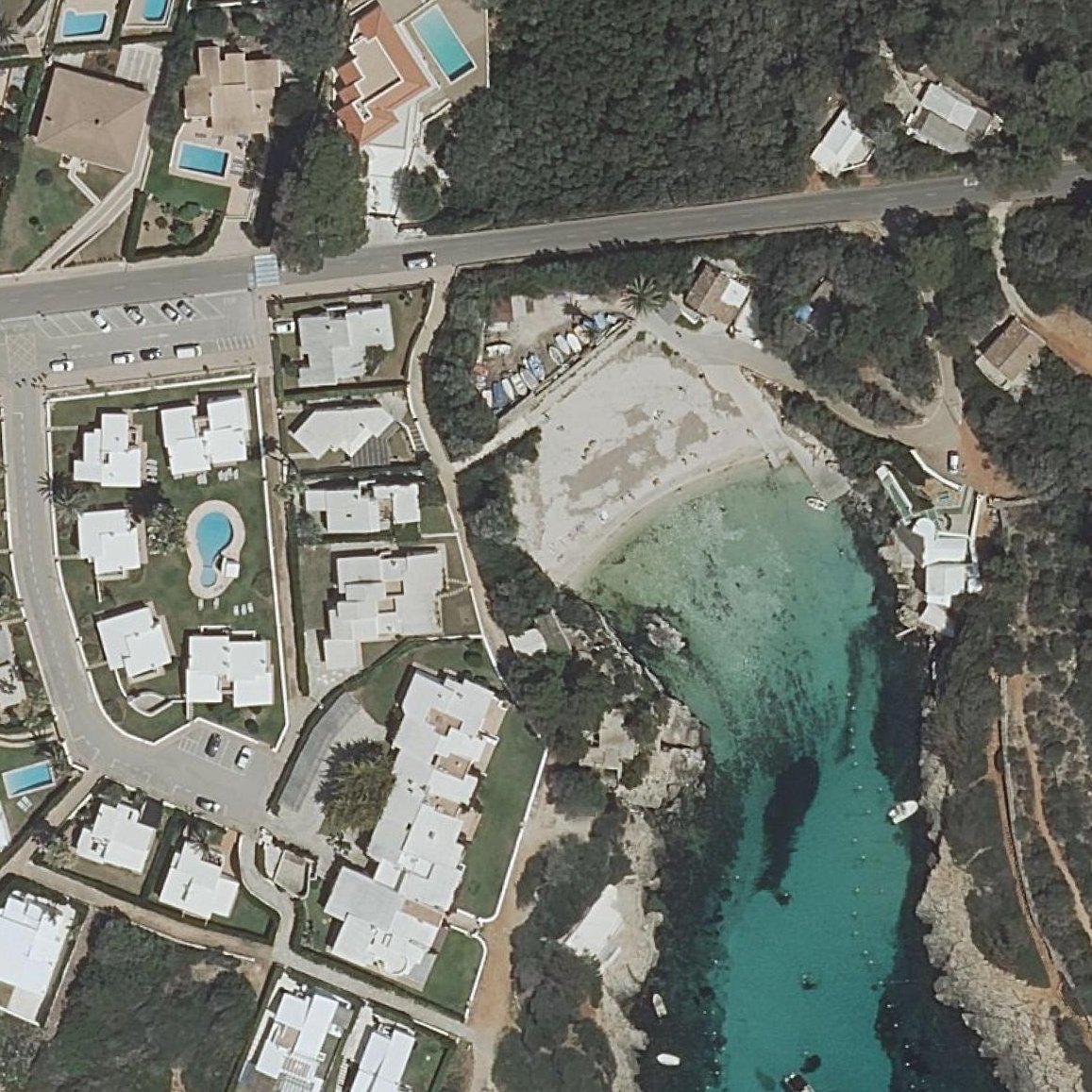 Aerial map of Cala Binissafúller