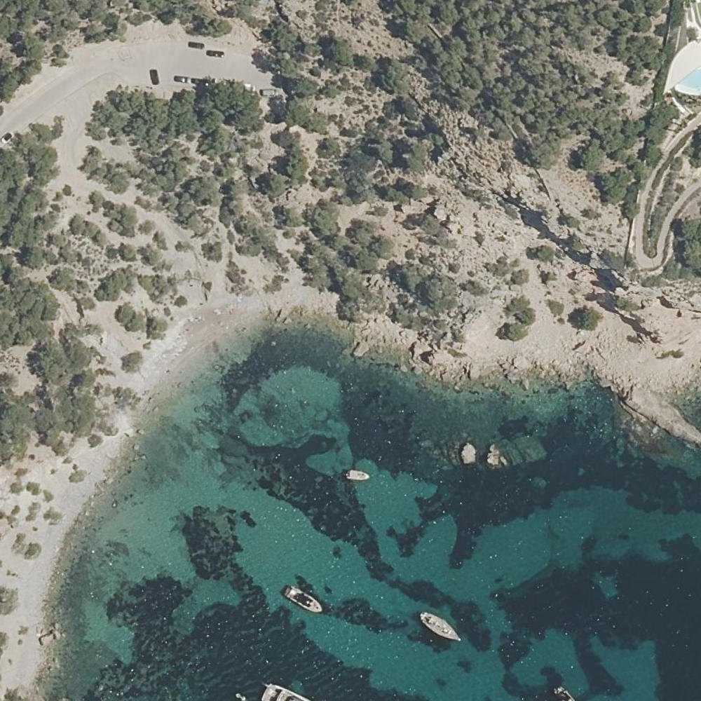 Aerial map of Cala Blanca, Andratx