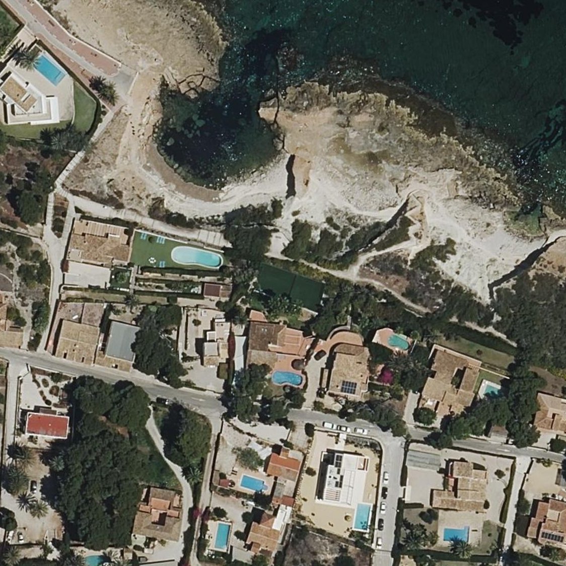 Aerial map of Cala Blanca - Jávea