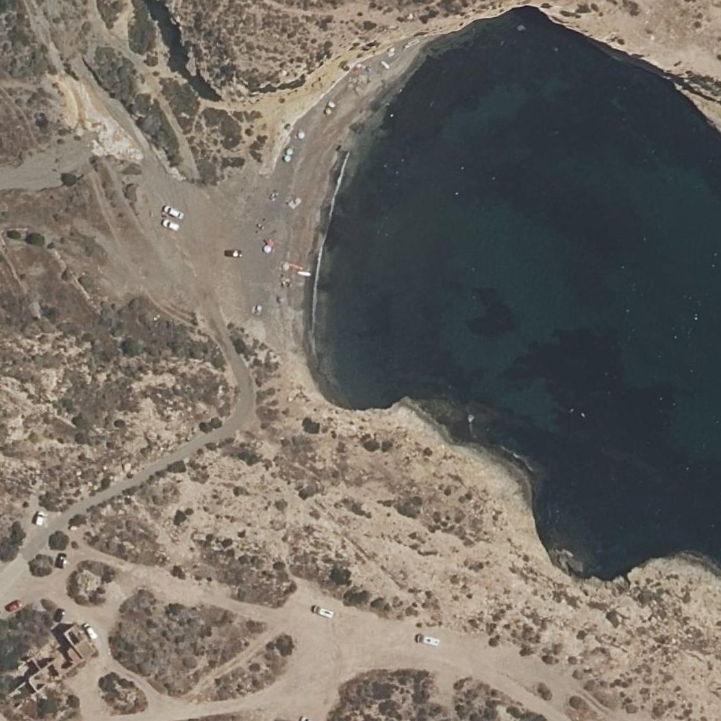 Aerial map of Cala Blanca