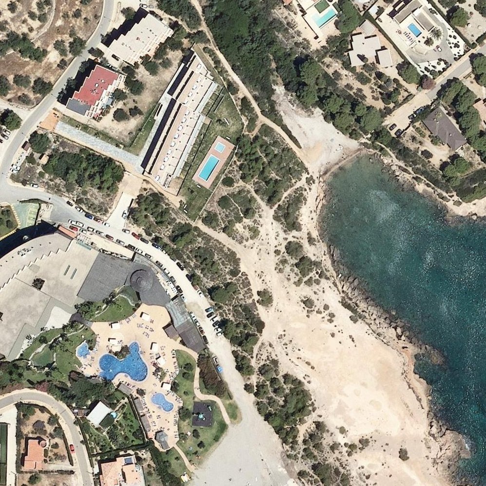 Aerial map of Cala Bon Caponet