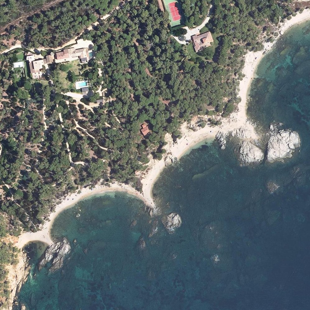 Aerial map of Cala Bona / Cala de la Cadena