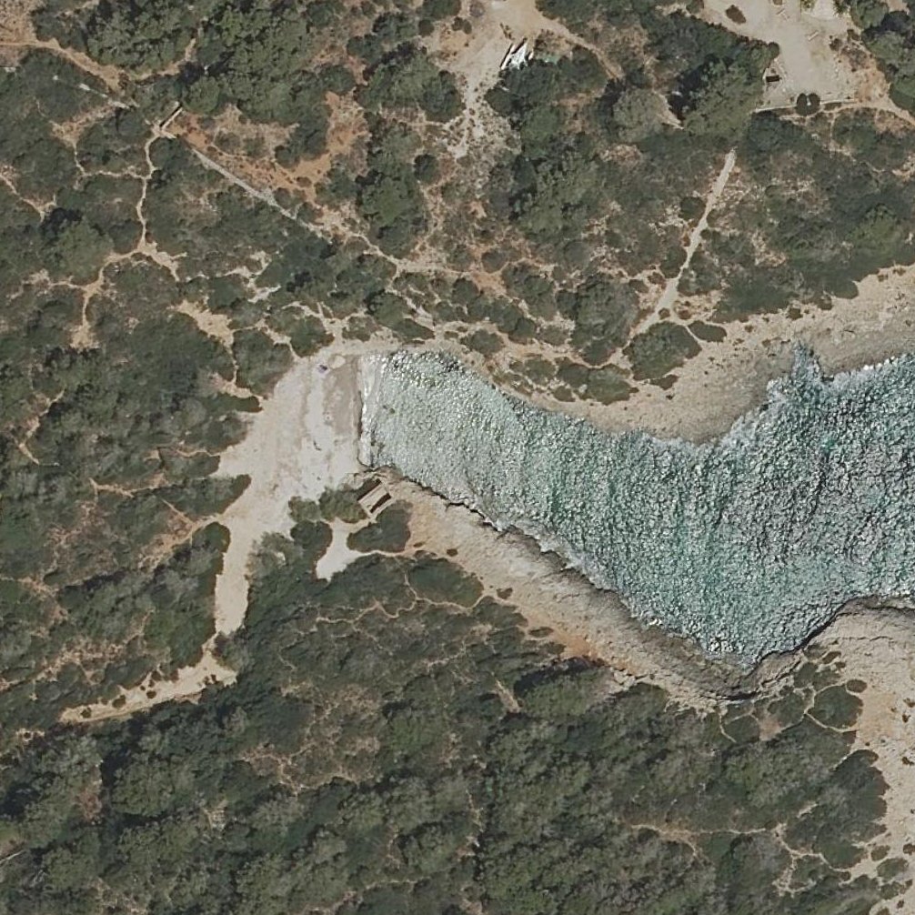 Aerial map of Cala Brafi