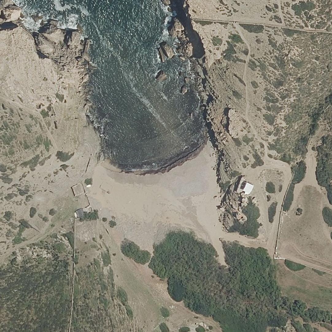 Aerial map of Cala Calderer