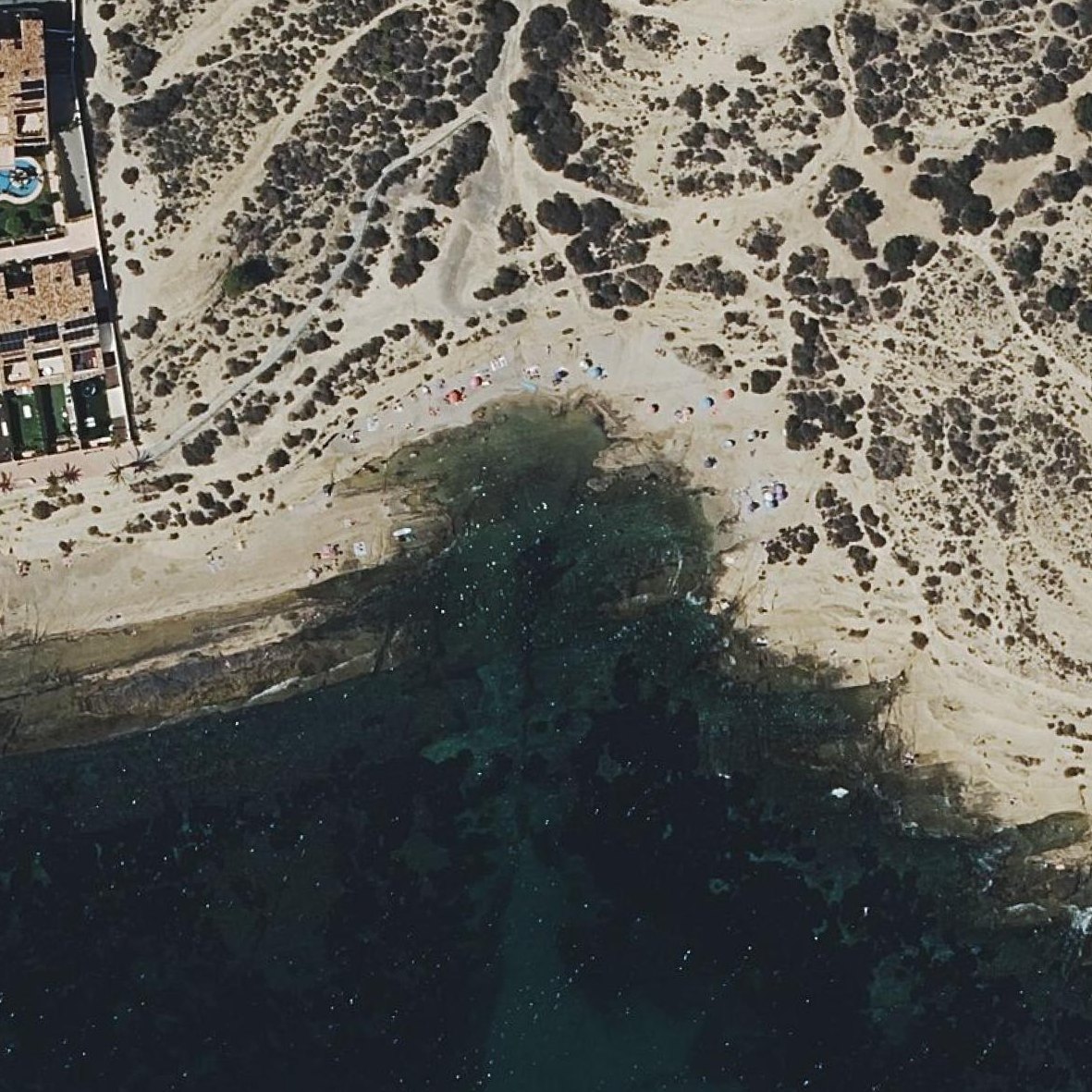 Aerial map of Cala Cantalar