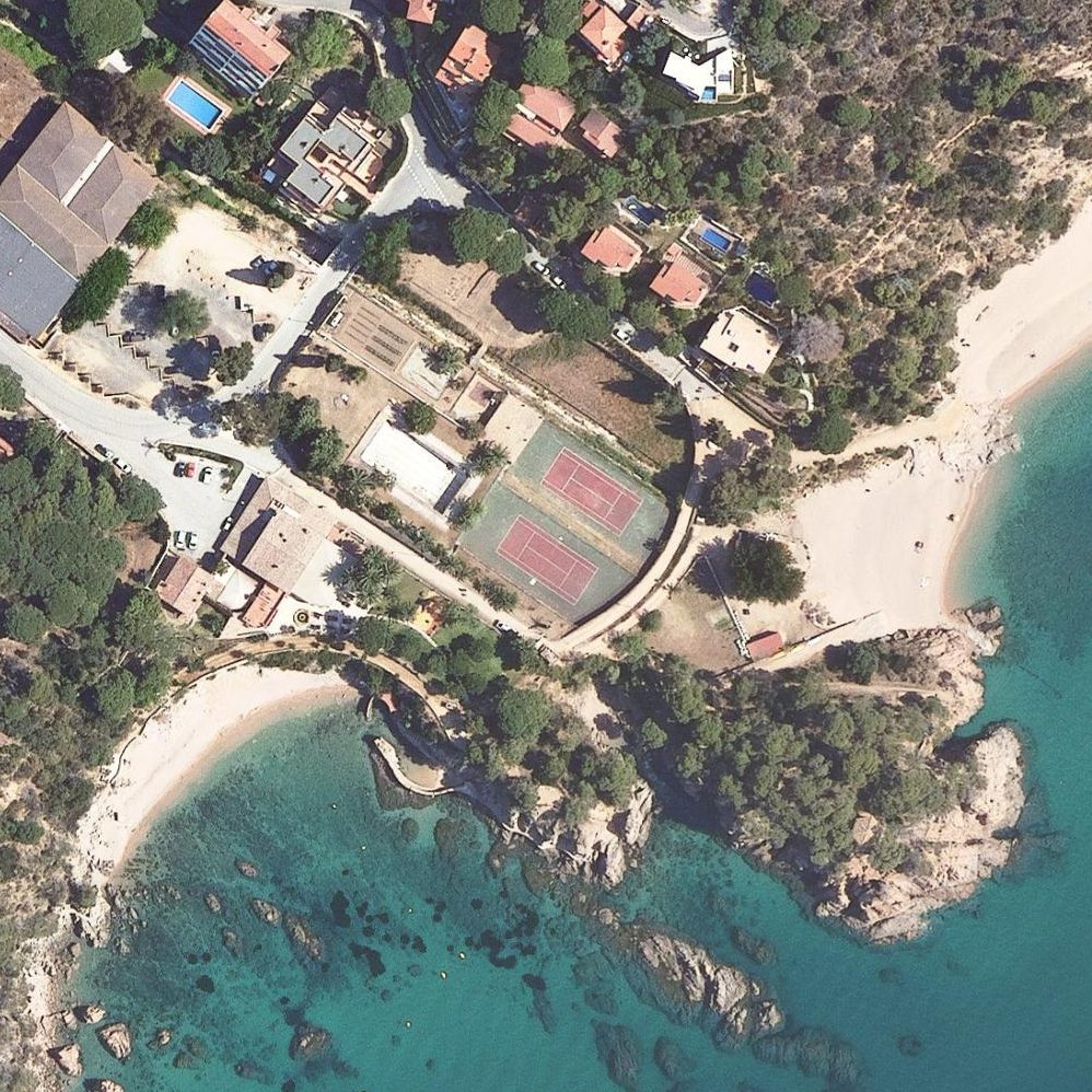 Aerial map of Cala canyet