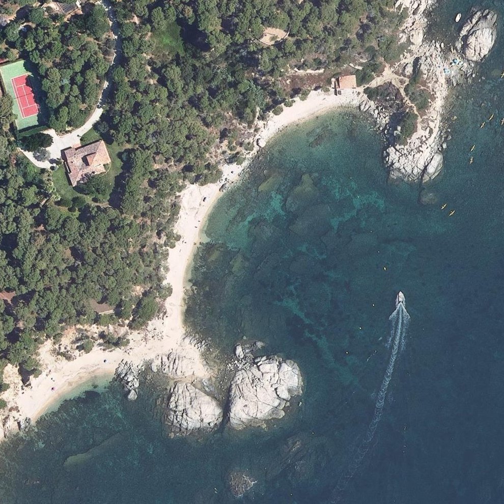 Aerial map of Cala Cap de Planes