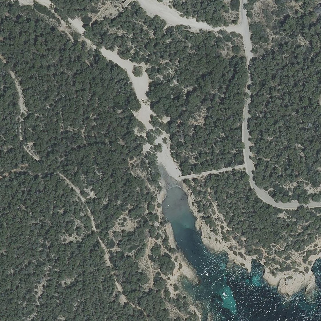 Aerial map of Cala Cap Falcó