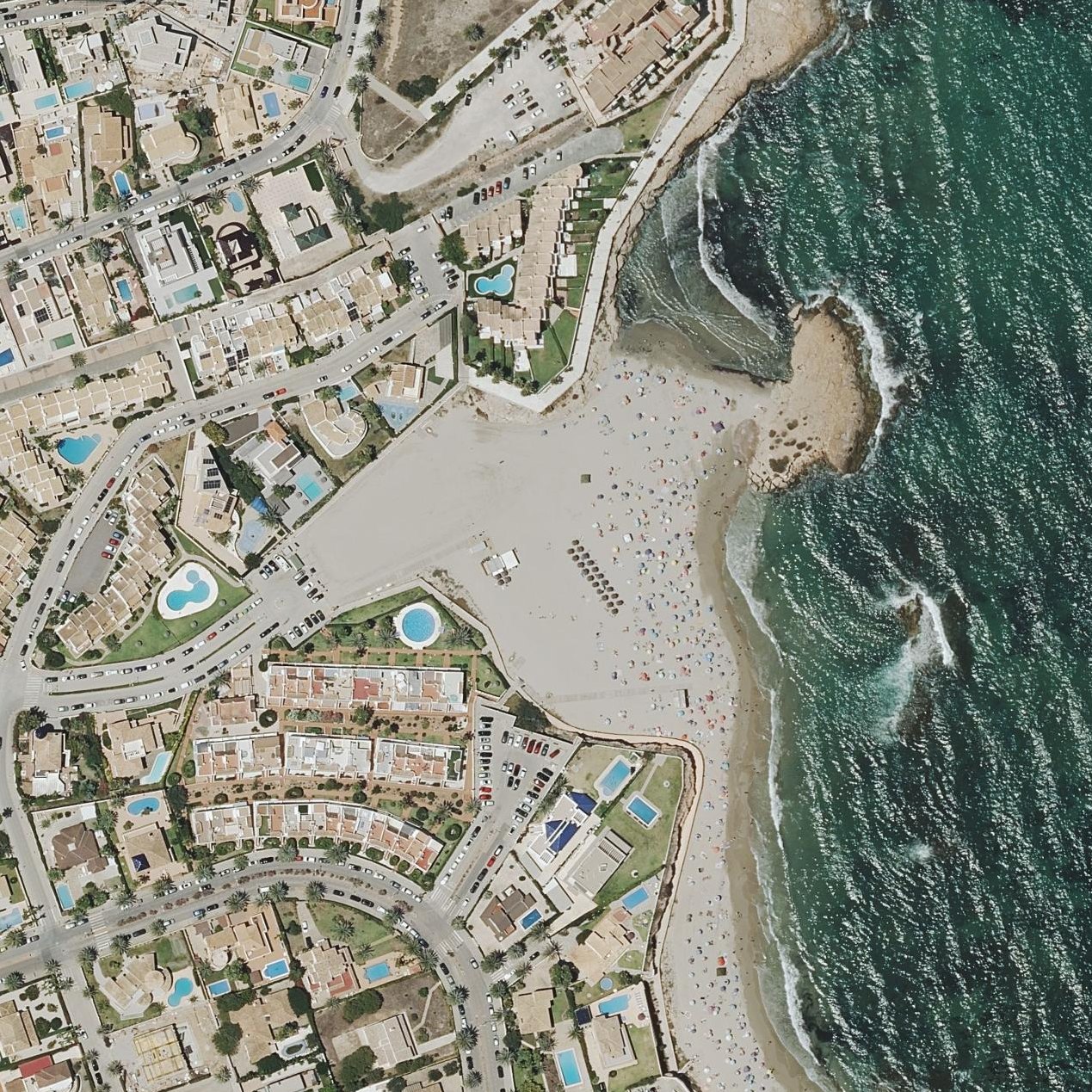 Aerial map of Cala Capitán