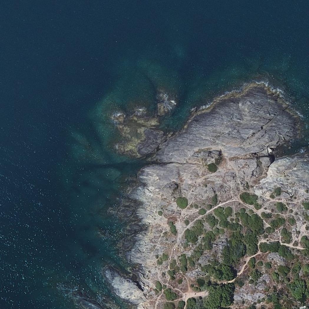 Aerial map of Cala Cativa