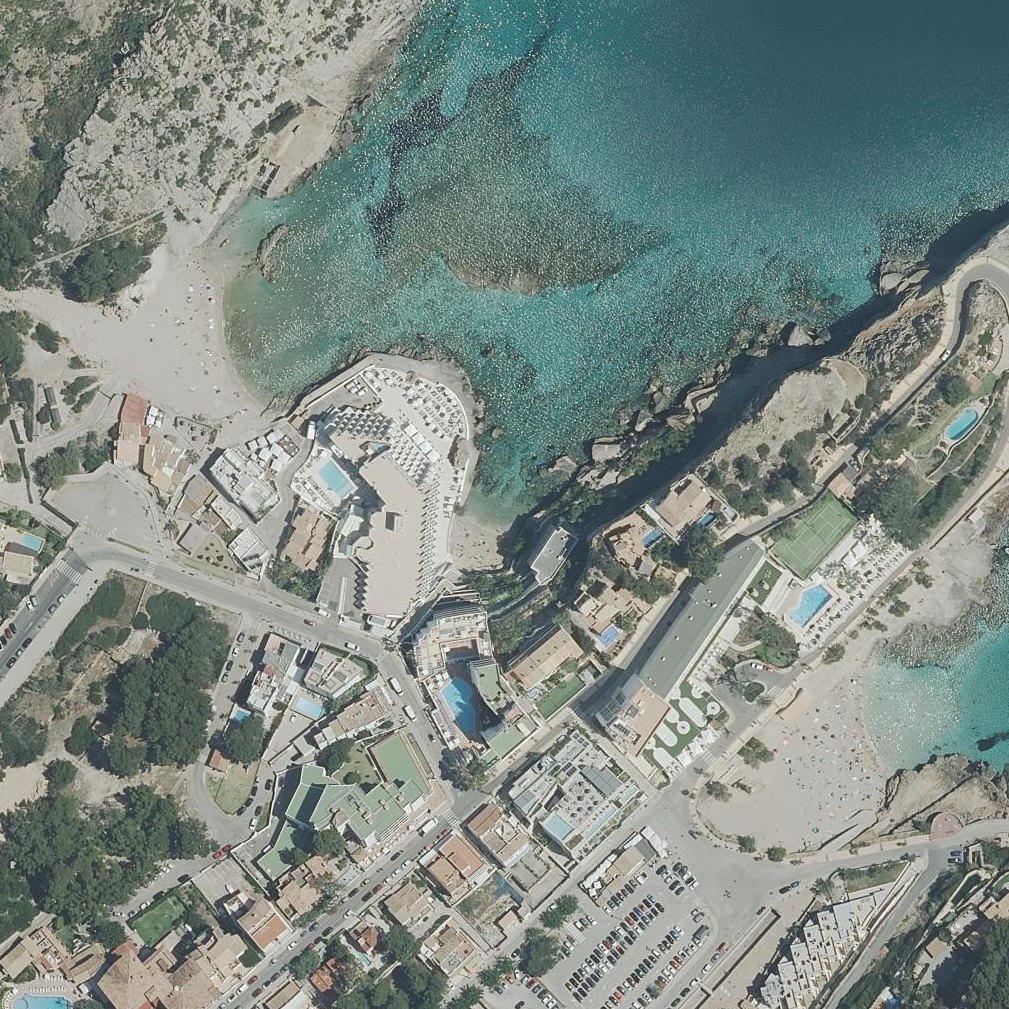 Aerial map of Cala Clara Beach