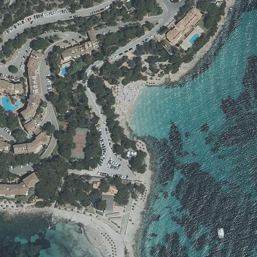 Aerial map of Cala Comtesa