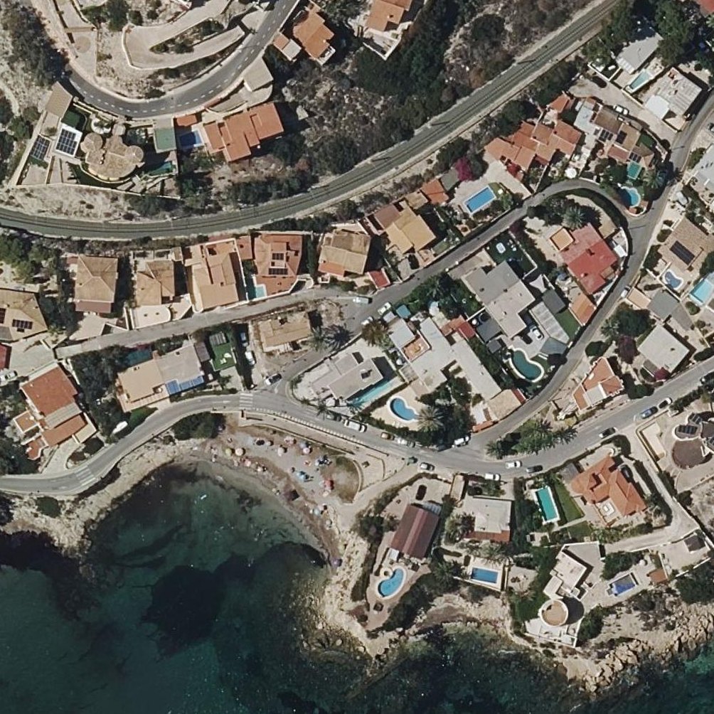 Aerial map of Cala Coveta Fumá