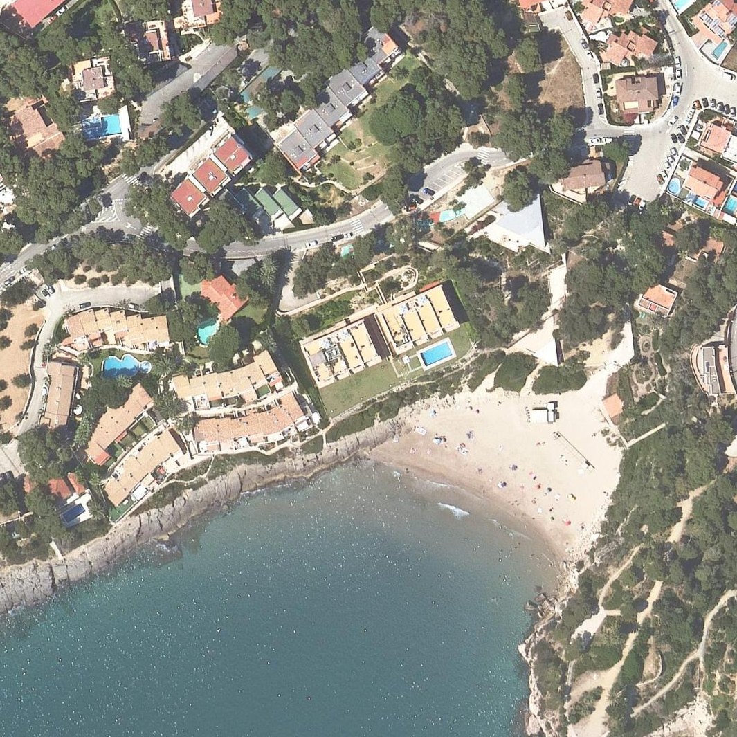 Aerial map of Cala Crancs