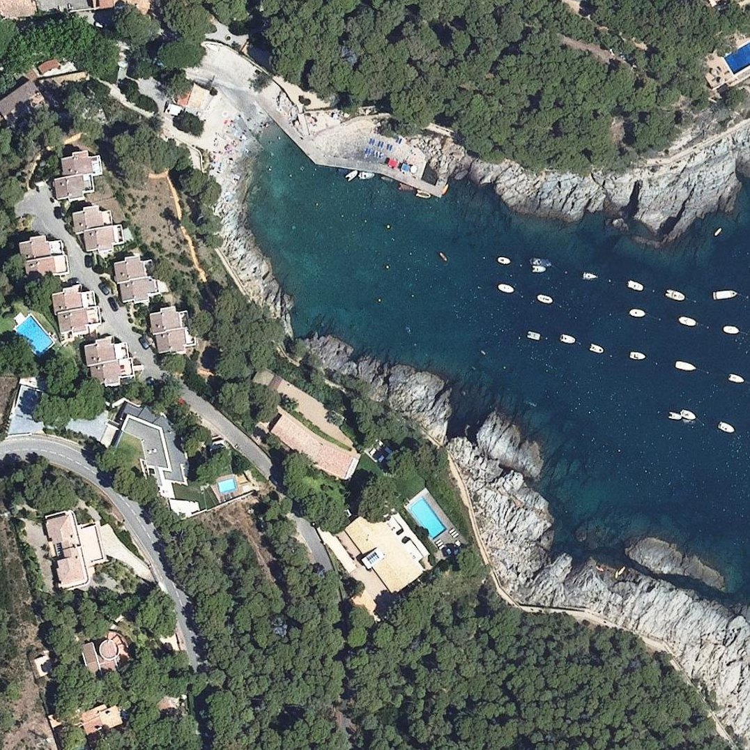 Aerial map of Cala d'Aiguafreda