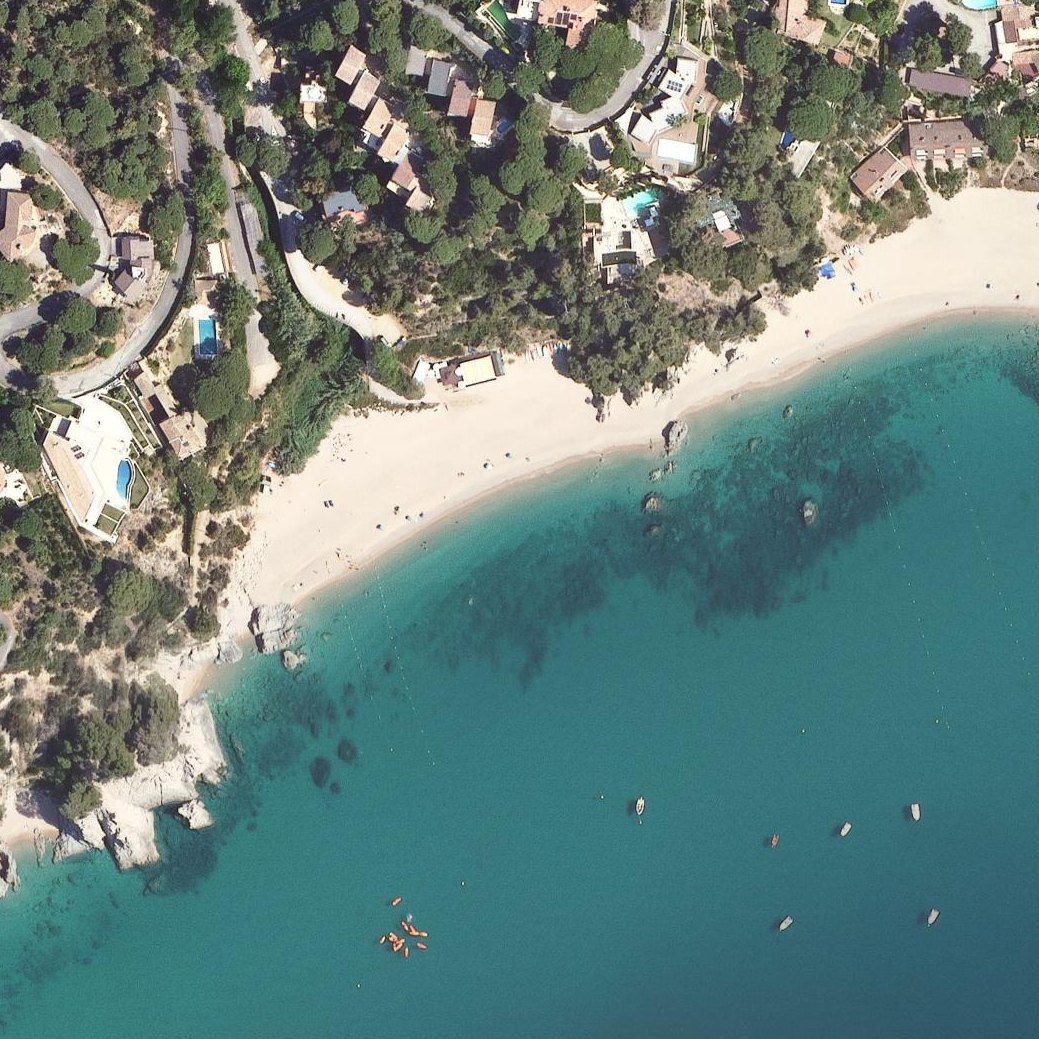 Aerial map of Cala d'en Carlos
