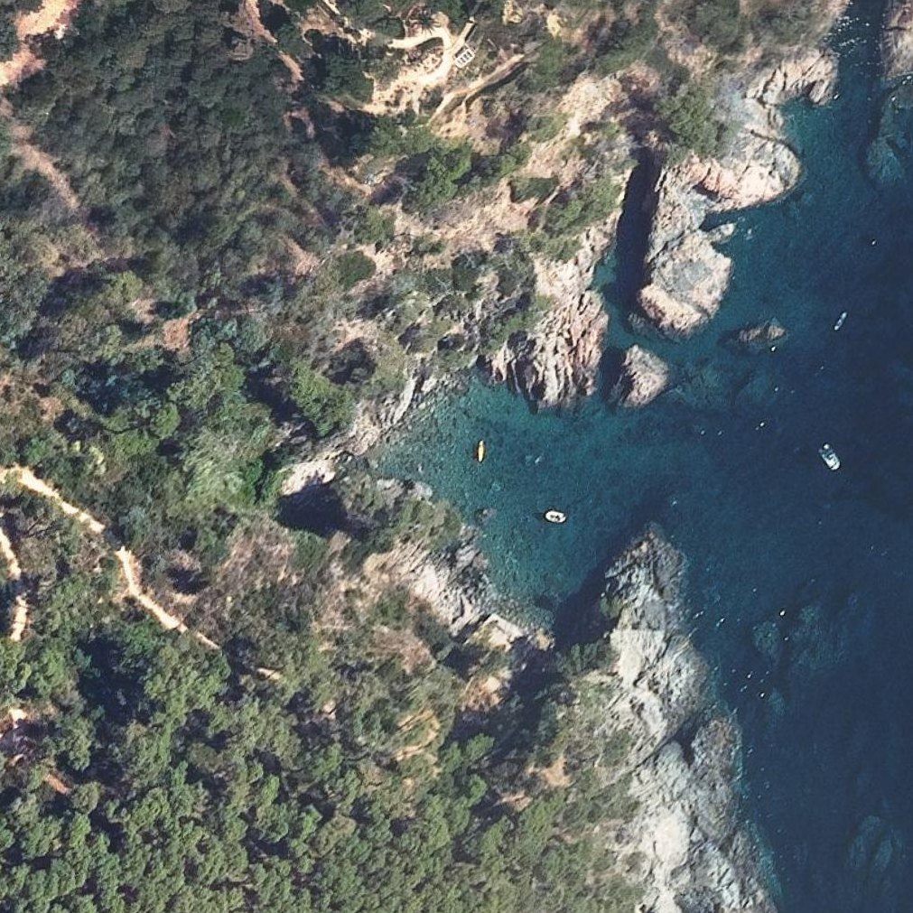 Aerial map of Cala d'en Massoni