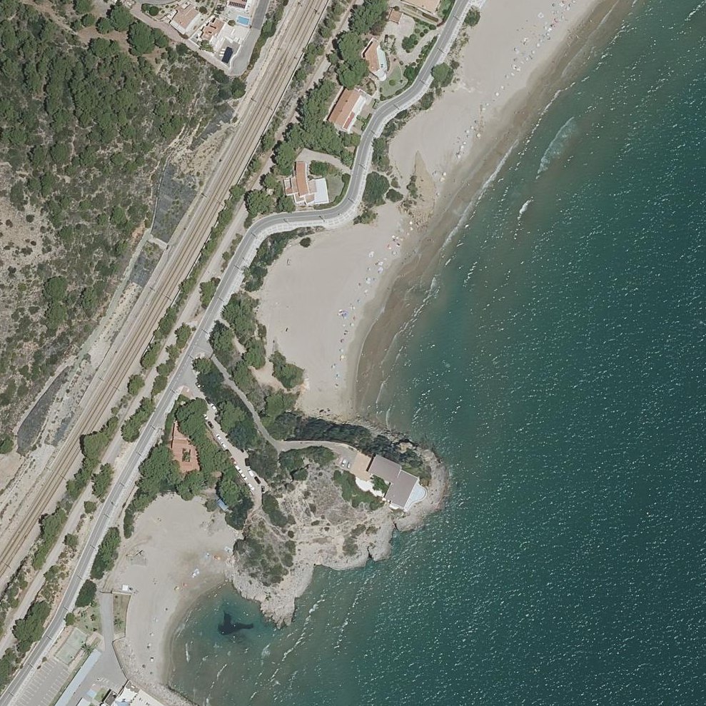 Aerial map of Cala d'Orpesa la Vella