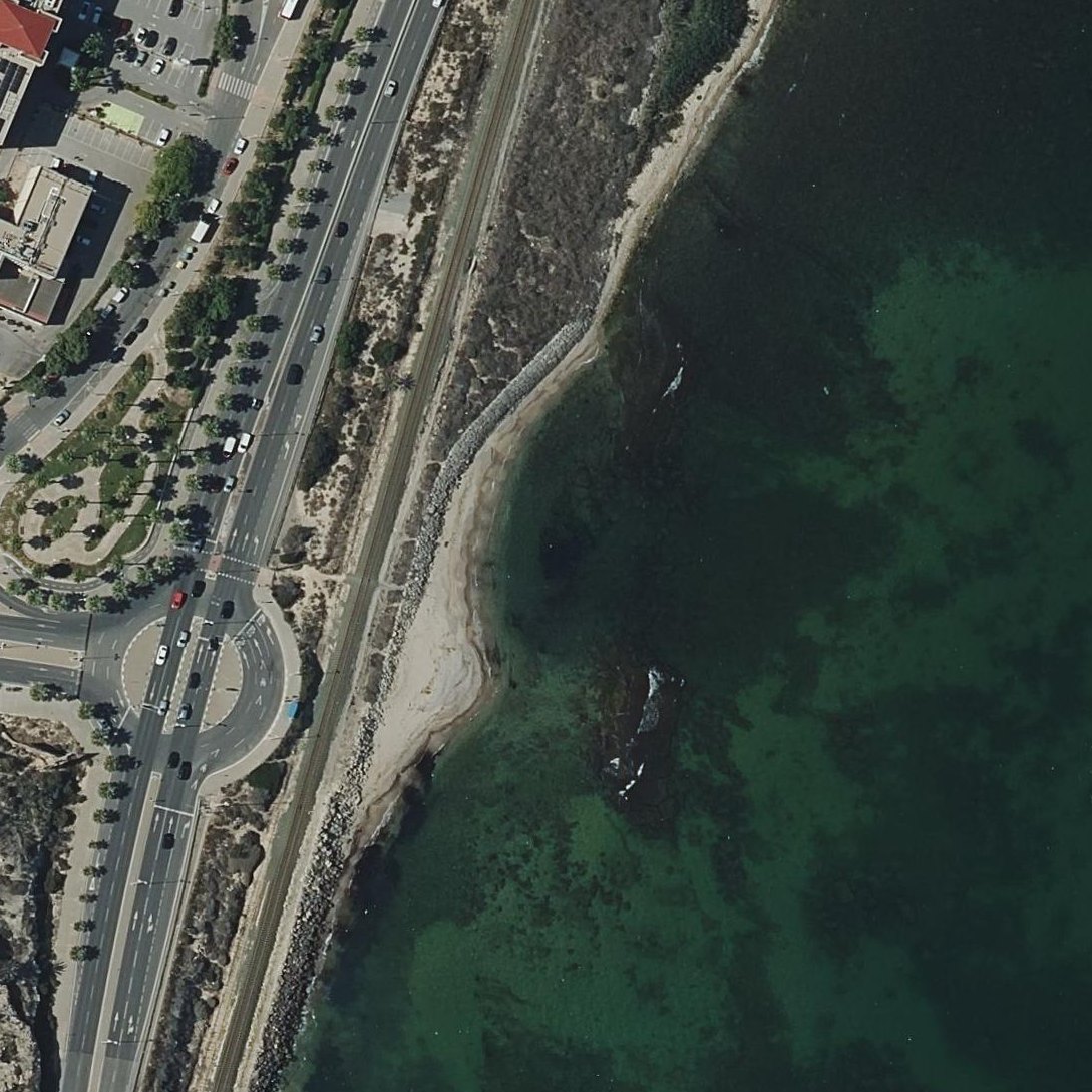 Aerial map of Cala de Agua Amarga