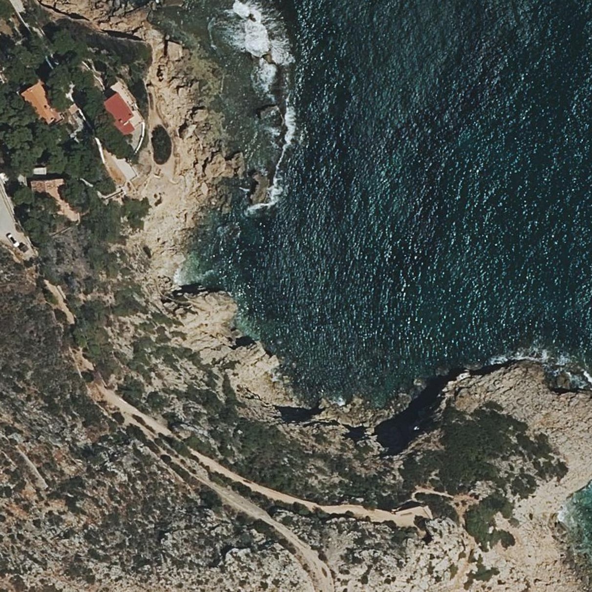 Aerial map of Cala de Aigua Dolç