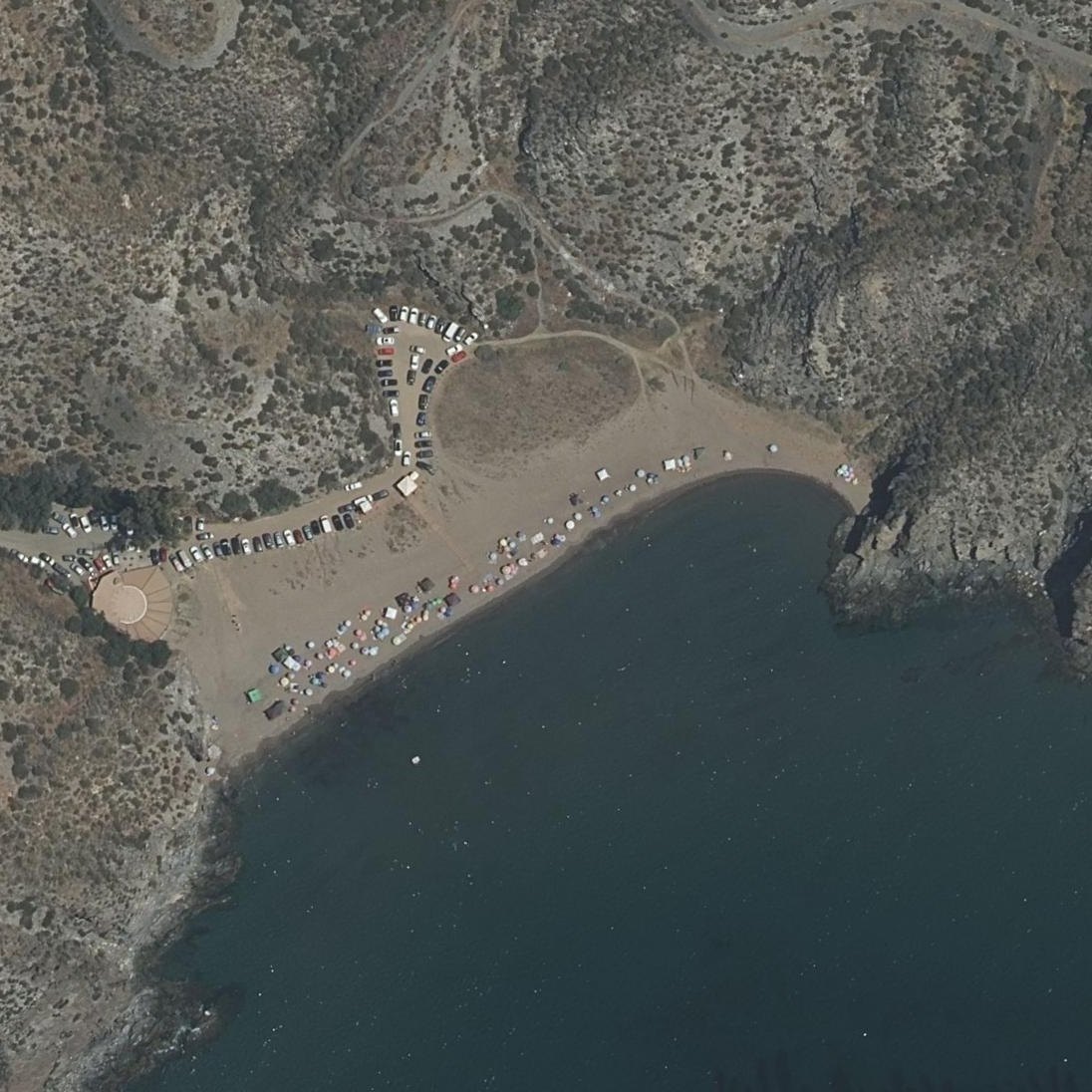Aerial map of Cala de Calnegre