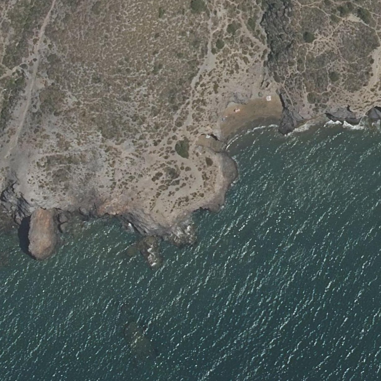 Aerial map of Cala de Huncos