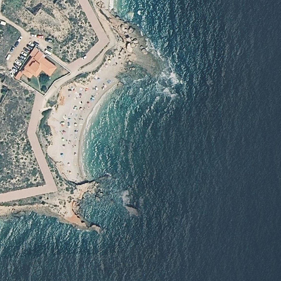 Aerial map of Cala de La Foradada