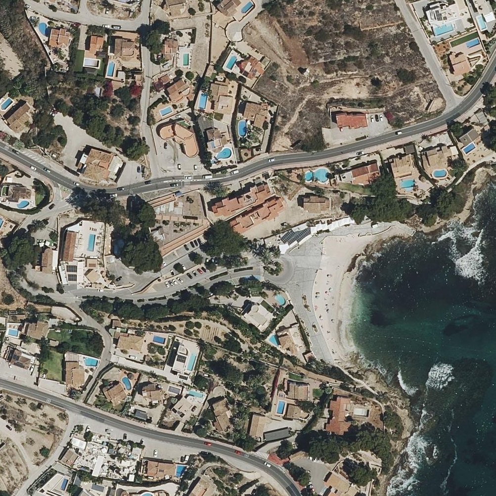 Aerial map of Cala de la Fustera