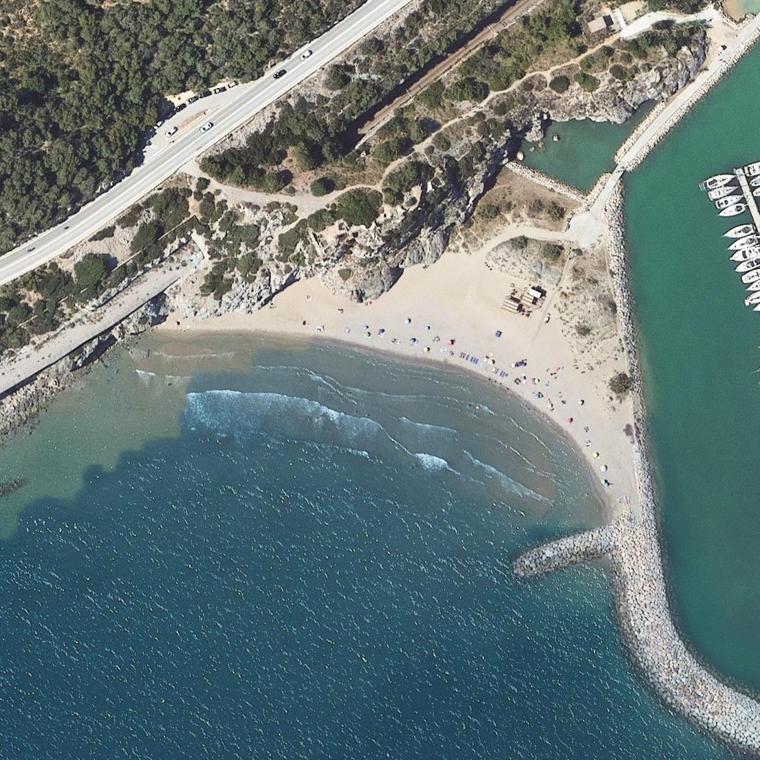Aerial map of Cala de la Ginesta