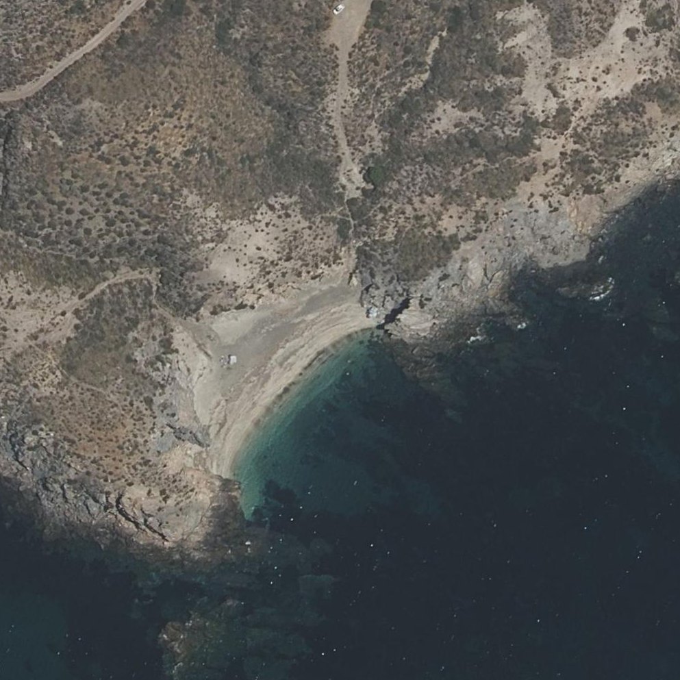 Aerial map of Cala de la Gruta
