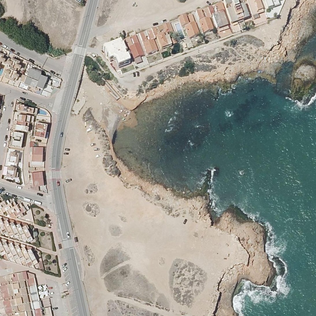 Aerial map of Cala de la Higuera