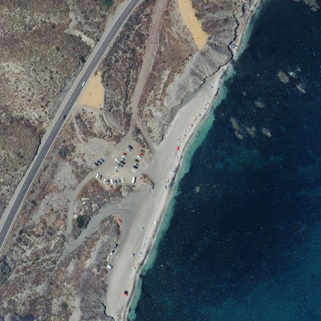 Aerial map of Cala de la Invencible