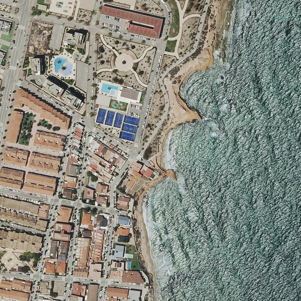 Aerial map of Cala de La Lombriz