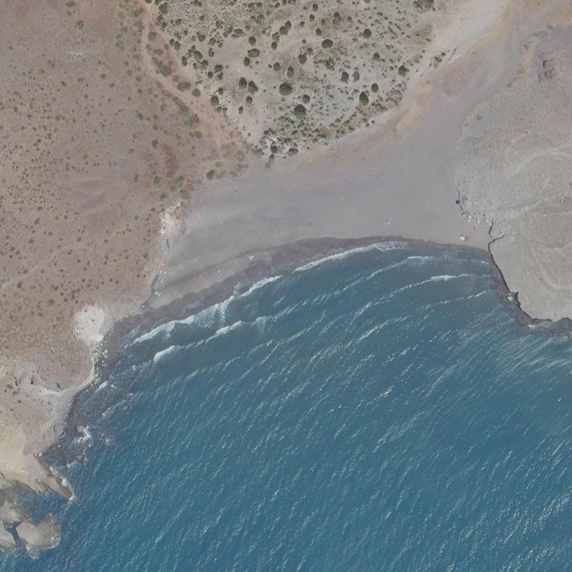 Aerial map of Cala de la Media Luna