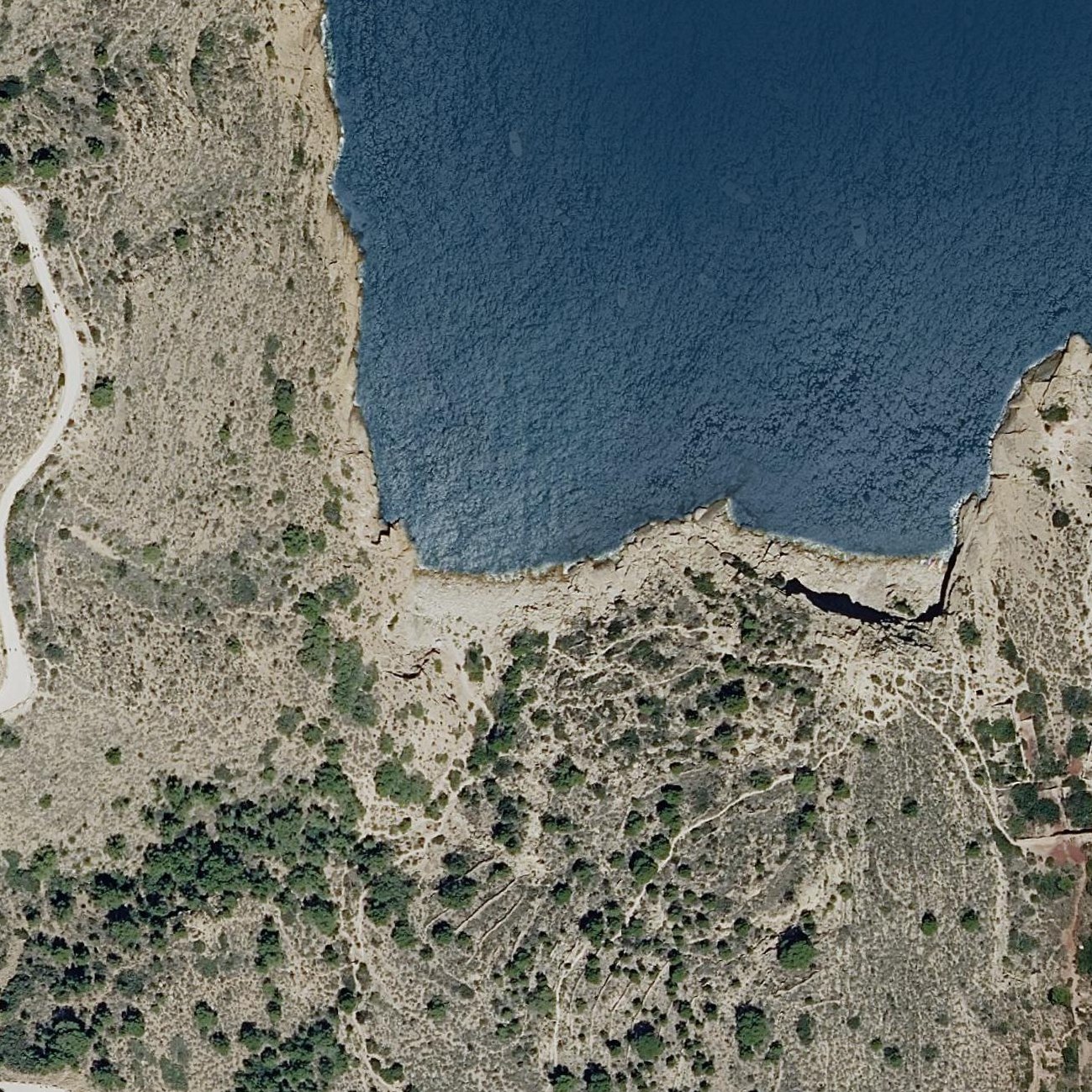 Aerial map of Cala de la Mina