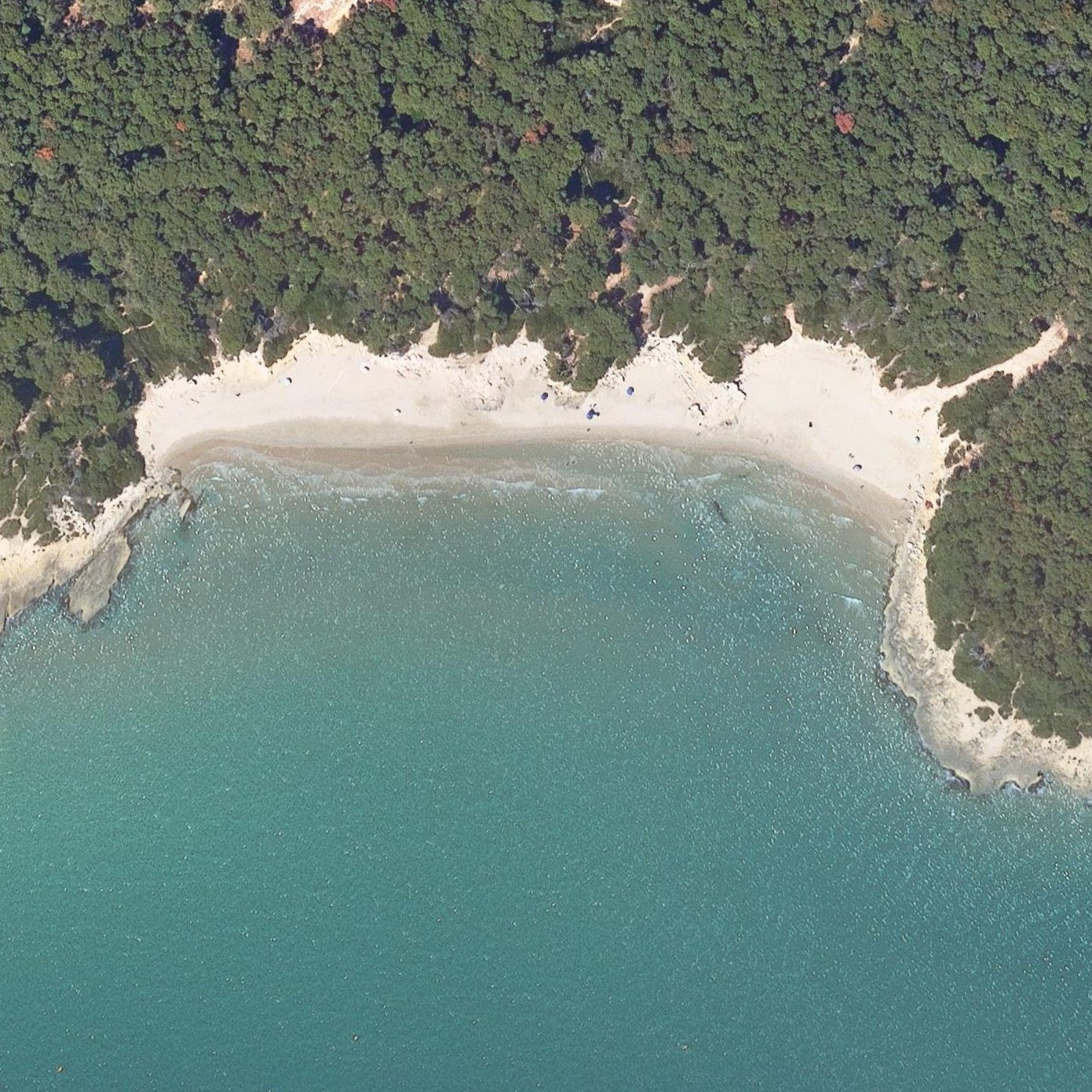 Aerial map of Cala de la Roca Plana