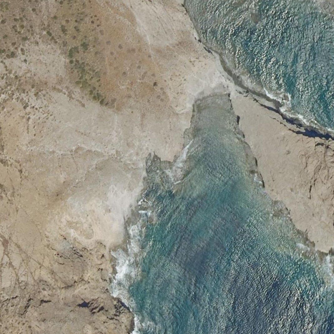 Aerial map of Cala de las Hermanicas
