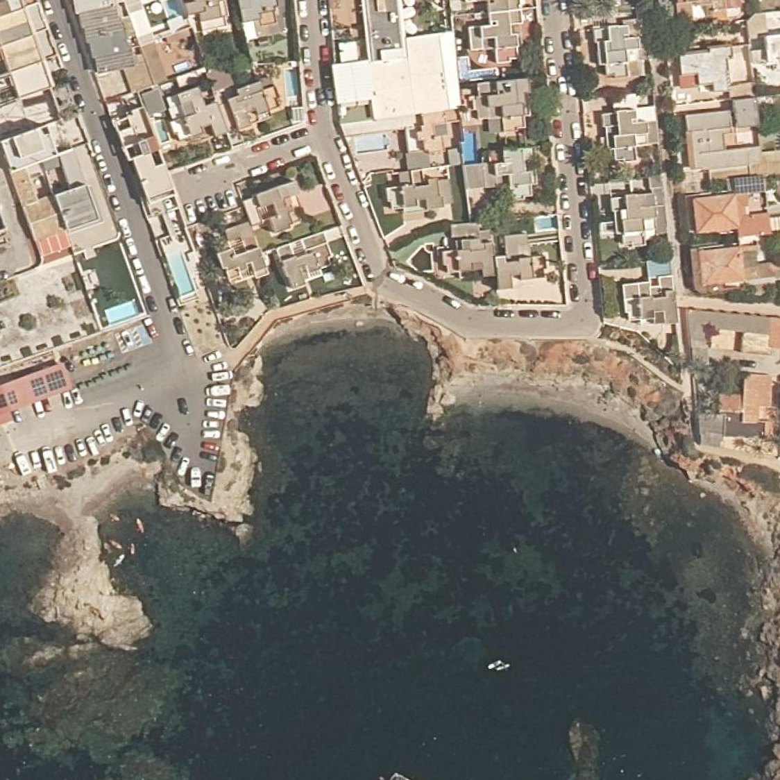 Aerial map of Cala de las Melvas