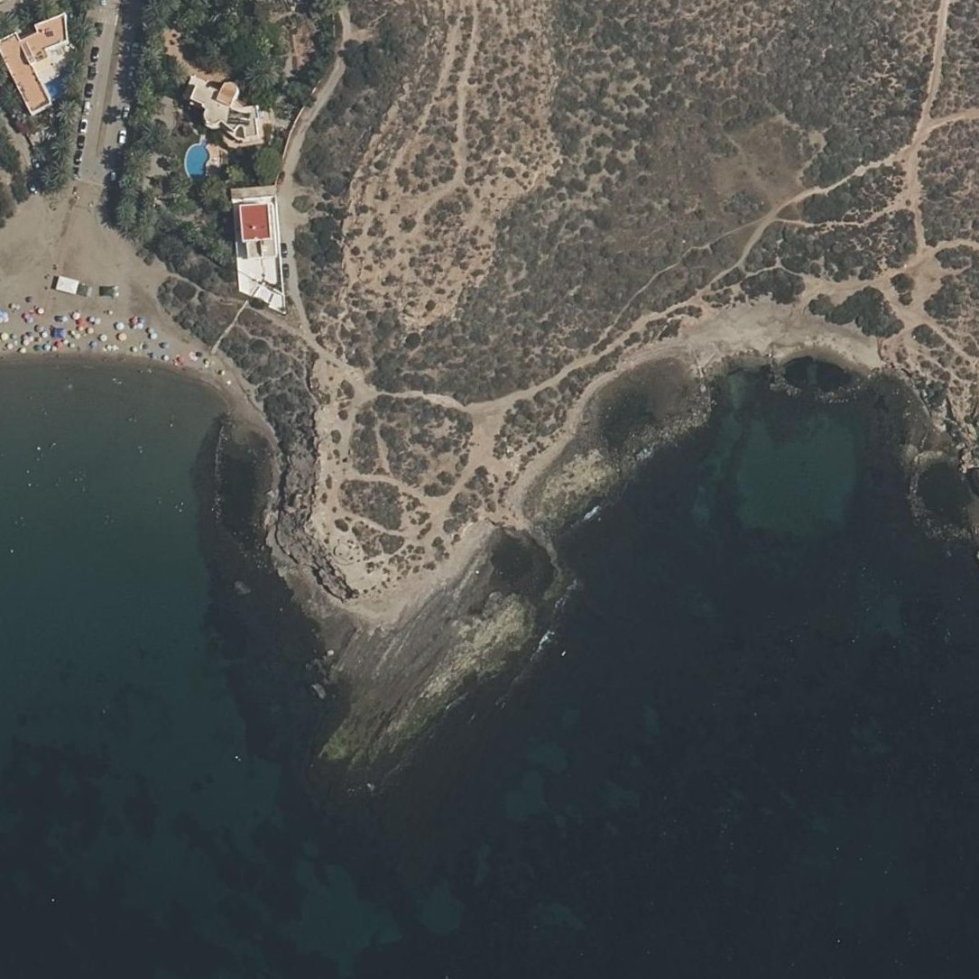 Aerial map of Cala de las Tortugas