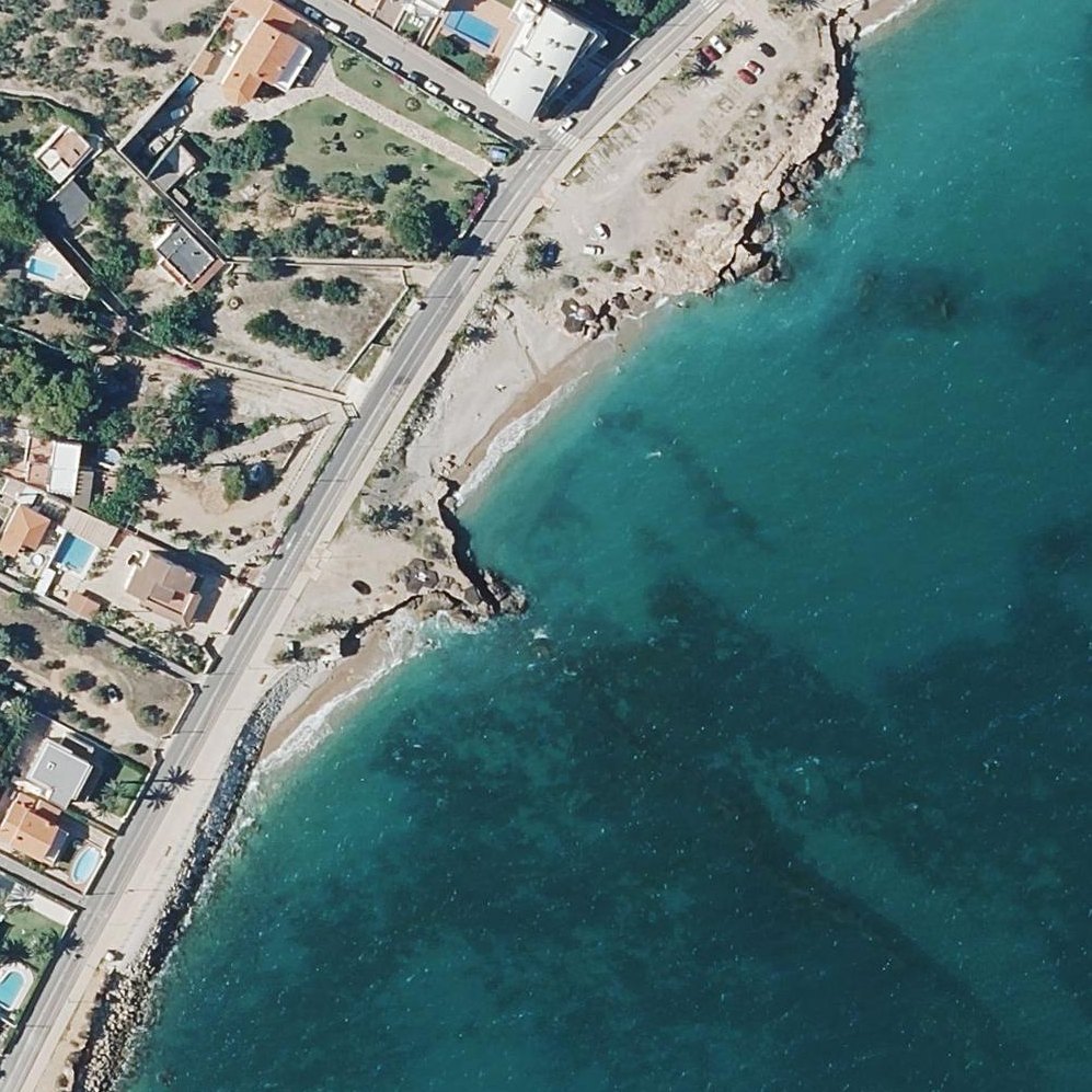 Aerial map of Cala de les Roques