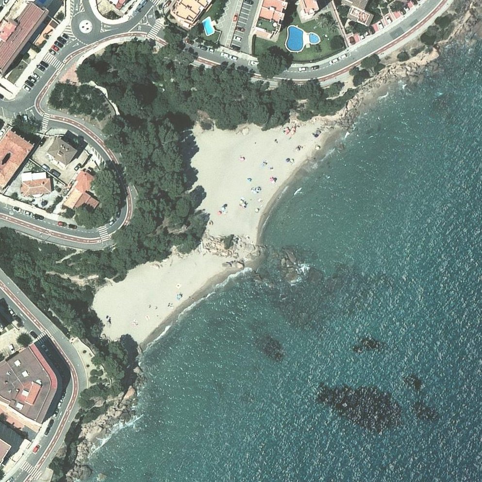 Aerial map of Cala de les Sirenes